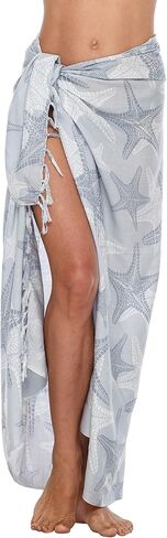 SHU-SHI Womens Sarong Pareo Cover Up Bathing suit Women Beach Wrap Long Pool Trip Resort Skirt in Saudi Arabia