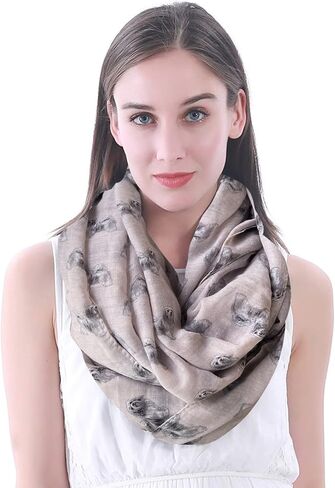 Lina & Lily Havanese Dog Print Women's Infinity Scarf Lightweight in Saudi Arabia