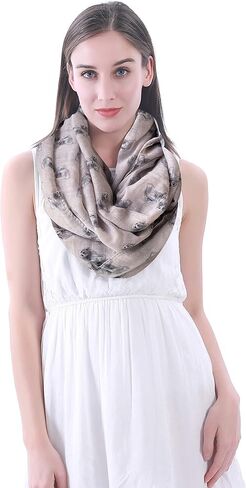 Lina & Lily Havanese Dog Print Women's Infinity Scarf Lightweight in Saudi Arabia