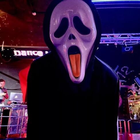 ADWOA 2 قطعة قناع صرخة الهالوين شبح مخيف قناع الوجه الكامل Ghostface قناع مخيف الوجه شبح مهرجان الصراخ قناع in Kuwait