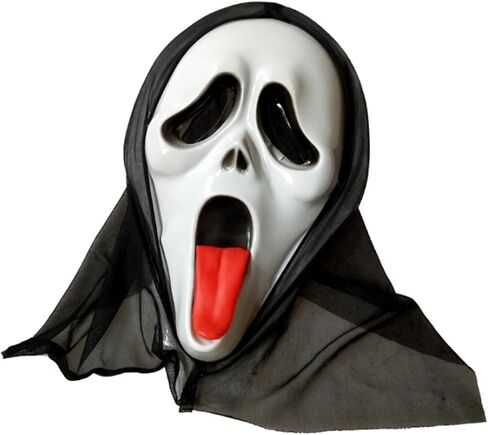 ADWOA 2 قطعة قناع صرخة الهالوين شبح مخيف قناع الوجه الكامل Ghostface قناع مخيف الوجه شبح مهرجان الصراخ قناع in Kuwait