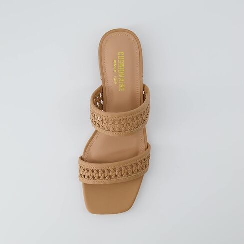 CUSHIONAIRE Women's Norma low block heel sandal +Memory Foam and Wide Widths Available in Saudi Arabia