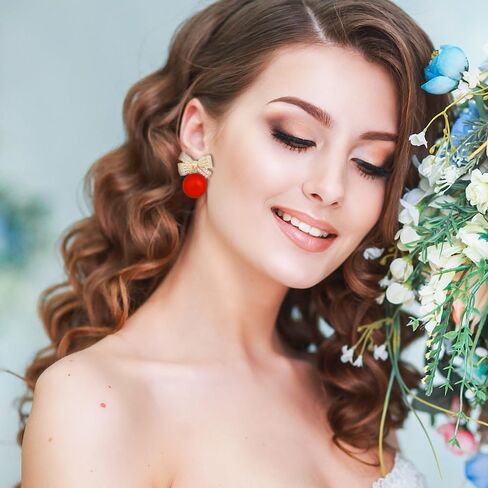 9 أزواج من أقراط القوس الذهبية للنساء والفتيات شريط بونوت أقراط على شكل فيونكة مجوهرات هدايا عيد الميلاد in Kuwait