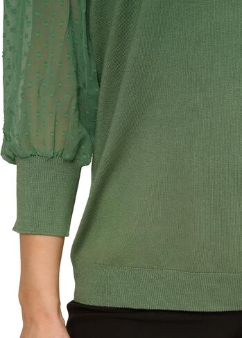 Adrianna Papell Women's Clip Dot Sleeve Twofer Sweater in Saudi Arabia