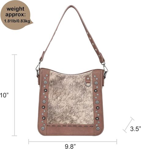 Trinity Ranch Western Tote Bag for Women Genuine Hair-On Cowhide Collection Handbag Conceal Carry Purse in Saudi Arabia