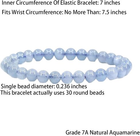 TIANCIWU Natural Gemstone 6mm Round Bead Stretch Bracelet, Gemstone Beaded Bracelet For Women, Men And Teenagers in Saudi Arabia
