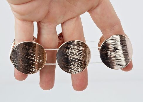 سبونكيسول جديد! سوار قابل للتمدد على شكل قرص باللون الذهبي والفضي والذهبي الوردي للنساء in Kuwait