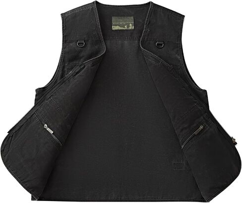Ziker Men's Fishing Vest Outdoors Travel Work Photography Journalist Cargo Vest Jacket with Multi Pockets in Saudi Arabia