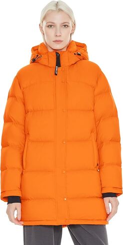 Orolay Women's Mid-Length Thickened Jacket with Detachable Hood Stand Collar Winter Puffer Jacket in Saudi Arabia
