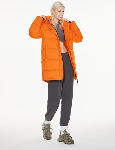 Orolay Women's Mid-Length Thickened Jacket with Detachable Hood Stand Collar Winter Puffer Jacket in Saudi Arabia