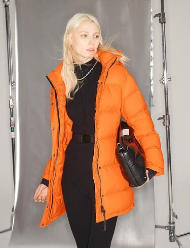 Orolay Women's Mid-Length Thickened Jacket with Detachable Hood Stand Collar Winter Puffer Jacket in Saudi Arabia