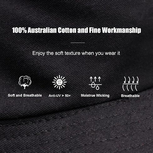 قبعة سادبيك الصلبة اللون دلو للنساء الرجال، قابلة للعكس القطن الصيف الشمس شاطئ الصيد كاب in Kuwait