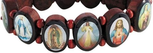 Needzo Oval Panel Beads Devotional Saints Bracelet, 6 1/2 Inch in Saudi Arabia