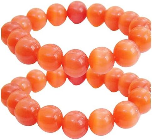 COLORFUL BLING Carnelian Crystal 12mm Bracelet Natural Carnelian Gemstone Bracelet Orange Natural Powerful Selenite Bracelet Jewelry for Women Girls in Saudi Arabia
