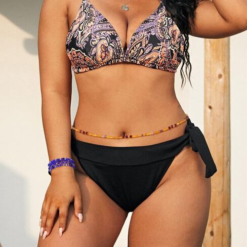 ELABEST Shiny Big African Waist Beads Belly Bead Waist Chain Beach 3PCS Waist Jewelry Body Accessories Women in Kuwait