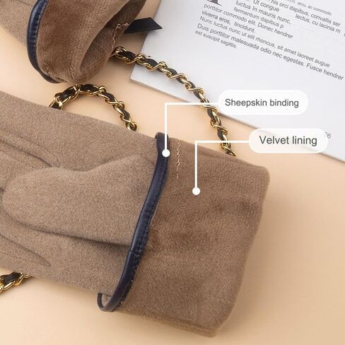 قفازات FIXIZY أنيقة للشتاء الدافئ، قفازات رقيقة لشاشة اللمس الحرارية مع فيونكة للنساء in Kuwait