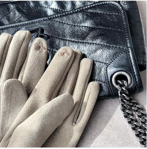 قفازات FIXIZY أنيقة للشتاء الدافئ، قفازات رقيقة لشاشة اللمس الحرارية مع فيونكة للنساء in Kuwait