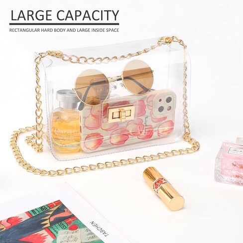 محفظة شفافة للنساء، حقيبة شفافة تمر بالجسم معتمدة من الاستاد للنساء في الحفلات الرياضية in Kuwait