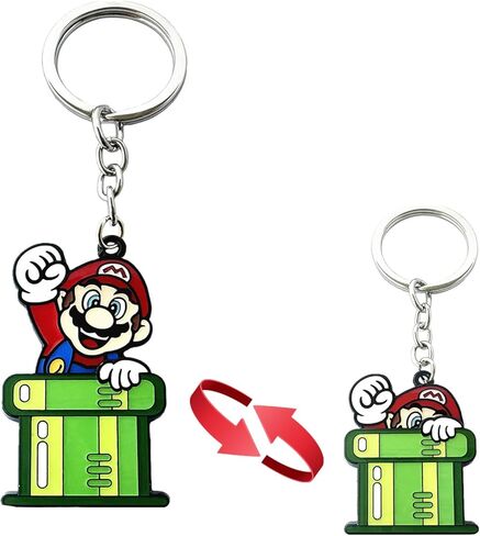 Twin Six Supe Mario Keychain, Anime Cartoon Cosplay Zinc Alloy Key Chains, Gifts for Women, Men, Girls and Boys in Kuwait
