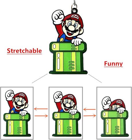 Twin Six Supe Mario Keychain, Anime Cartoon Cosplay Zinc Alloy Key Chains, Gifts for Women, Men, Girls and Boys in Kuwait