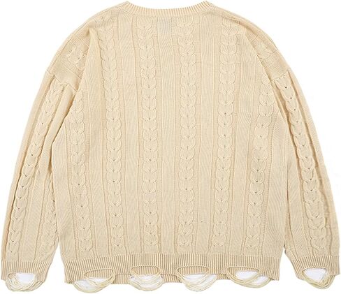 Chainsaw Man Oversized Graphic Sweater Color Block Knitted Pullover Crewneck Casual Streetwear Sweaters in Kuwait