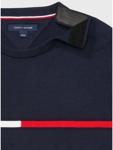 Tommy Hilfiger Men's Adaptive Logo Stripe Sweater in Saudi Arabia
