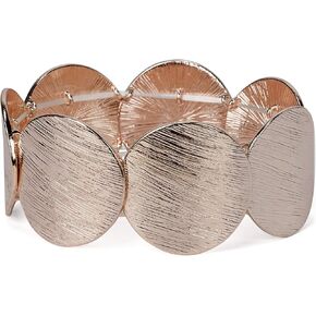 سبونكيسول جديد! سوار قابل للتمدد على شكل قرص باللون الذهبي والفضي والذهبي الوردي للنساء in Kuwait