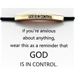 jczr.y god is in control سوار الفولاذ المقاوم للصدأ أنبوب ملهمة سوار قابل للتعديل اليدوية مضفر التفاف أنبوب الله سوار للنساء الرجال زوجين الصداقة سوار bff المجوهرات الهدايا