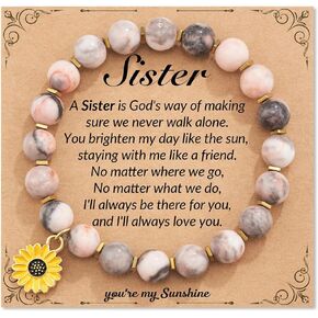 72ore Best Friend Bracelet Friendship Bracelet Natural Stone Bracelet Beaded Bracelet Sometimes You Forget That You're Awesome Bracelet Encouragement Gifts for Women