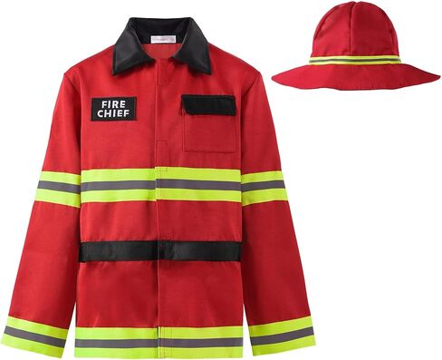 ReliBeauty Firefighter Costume Fire Chief Jacket in Saudi Arabia