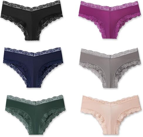 ملابس داخلية نسائية من Bolivelan من الدانتيل على شكل حرف V متقاطعة من الخلف 6 قطع in Kuwait