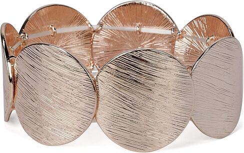 سبونكيسول جديد! سوار قابل للتمدد على شكل قرص باللون الذهبي والفضي والذهبي الوردي للنساء in Kuwait