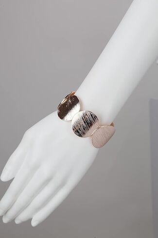 سبونكيسول جديد! سوار قابل للتمدد على شكل قرص باللون الذهبي والفضي والذهبي الوردي للنساء in Kuwait