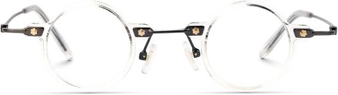 Zeelool Vintage Round Glasses Frame for Women with Non-prescription Clear Lens Burgess ZJGX308401 in Saudi Arabia