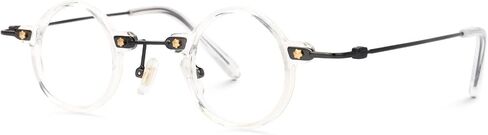 Zeelool Vintage Round Glasses Frame for Women with Non-prescription Clear Lens Burgess ZJGX308401 in Saudi Arabia