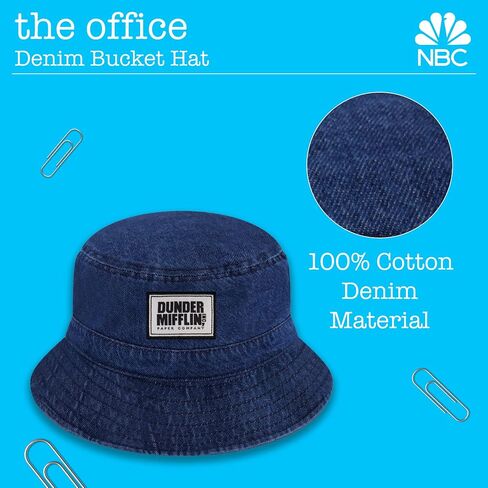 Concept One The Office Dunder Mifflin Bucket Hat, Packable Travel Hat, Wide Brim Summer Hat in Saudi Arabia