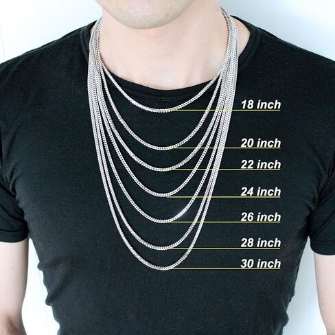 قلادة بسلسلة مرساة من الفضة الإسترليني عيار 925 مقاس 4 مم in Kuwait