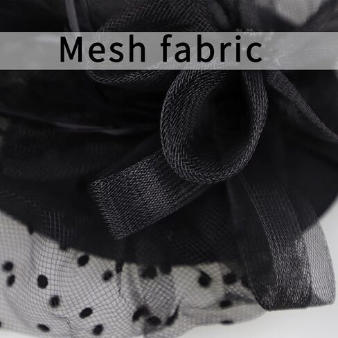 قبعات شبكية رائعة للنساء والفتيات، ريش فاسيناتور، صندوق حبوب منع الحمل، قبعة ديربي، حجاب للوجه عتيق لحفلات الشاي وحفلات الزفاف in Kuwait