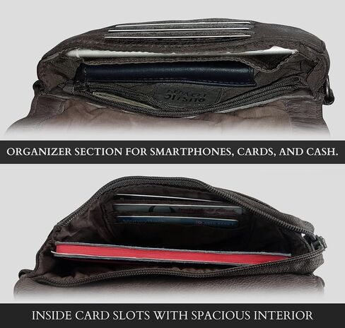 محفظة جلدية للنساء من RUSTIC TOWN - حقيبة كتف ومحفظة كتف للسفر وحقيبة خصر in Kuwait