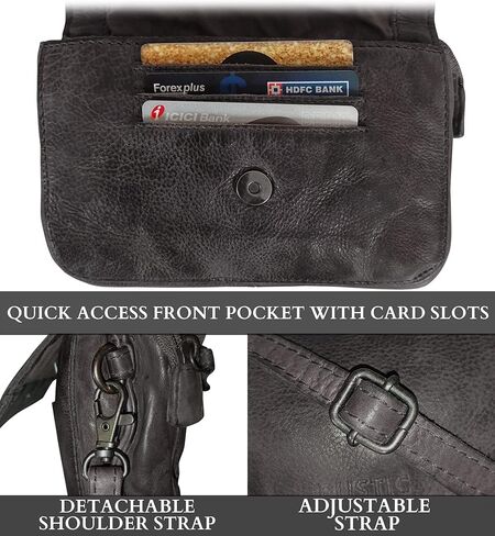 محفظة جلدية للنساء من RUSTIC TOWN - حقيبة كتف ومحفظة كتف للسفر وحقيبة خصر in Kuwait