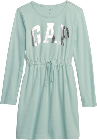 GAP Girls' One Size Logo Long Sleeve Tee Dress in Saudi Arabia