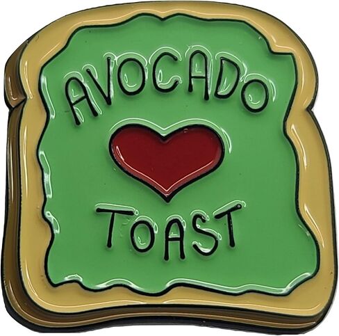 Avocado Toast Enamel Pin with Safety Backing in Saudi Arabia