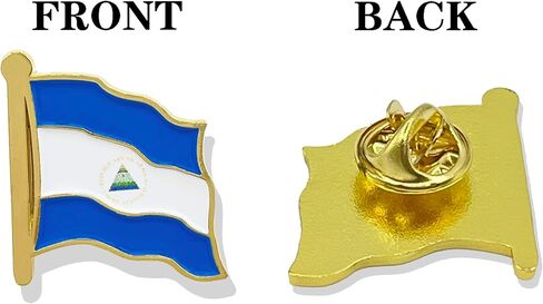 stidsds Nicaragua Flag Pin - Nicaragua Flags Pins Lapel Nicaraguans Flag Enamel Lapel Pin Men Women Suit & Waving Patriotic Metal Badge Souvenir Hat Backpacks Decoration(4 Pack) in Kuwait