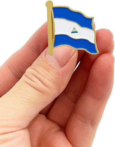 stidsds Nicaragua Flag Pin - Nicaragua Flags Pins Lapel Nicaraguans Flag Enamel Lapel Pin Men Women Suit & Waving Patriotic Metal Badge Souvenir Hat Backpacks Decoration(4 Pack) in Kuwait