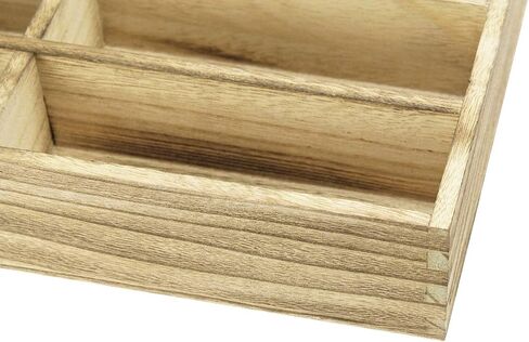 MOOCA Open Top Eyeglass and Sunglasses Storage Wood Case with 12 Compartments - Ideal for Small to Medium Eyewear and Jewelry, Oak Color in Saudi Arabia