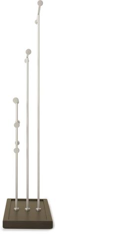 Umbra Trigem Tiered Tabletop Jewelry Organizer Freestanding Hanging Necklace, Earring and Bracelet Display, 5, White/Nickel in Saudi Arabia