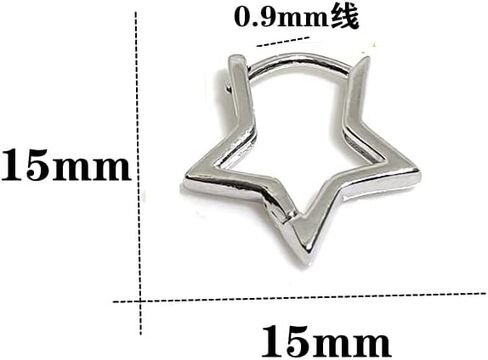 Hypoallergenic Small Star Huggie Earrings for Women 18K Gold/Platinum Plated Cute Girls' Studs Star Small Hoop Earrings for Women Teen Girls Cute Hypoallergenic Placated White Gold Daily Dainty Huggie Earring in Saudi Arabia