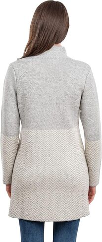 SAOL Herringbone Wool Coat Cardigan for Women in Saudi Arabia