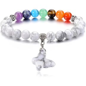 PESOENTH 7 شقرا أساور للنساء جمشت شفاء بلورات حجر الخرز سوار المرأة الأحجار الكريمة الطبيعية اليوغا الريكي سوار مطرز مع فراشة محظوظ سحر المجوهرات الهدايا in Kuwait