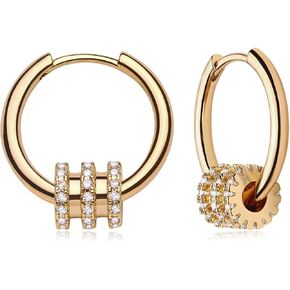 MYEARS Women Huggie Earrings Gold Hoop 14K Gold Filled Small Simple Handmade Hypoallergenic Everyday Jewelry in Kuwait